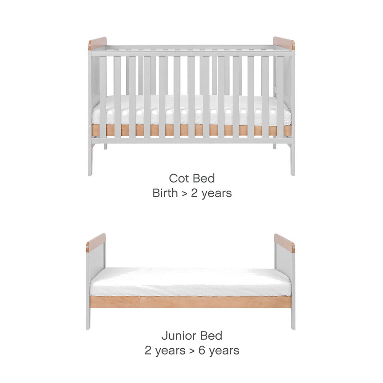 Tutti Bambini Rio 3 Piece Room Set - Dove Grey / Oak   