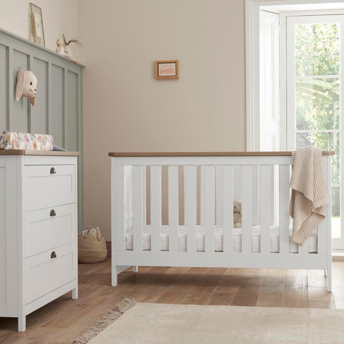 Tutti Bambini Verona 2 Piece Room Set - White/Oak - For Your Little One