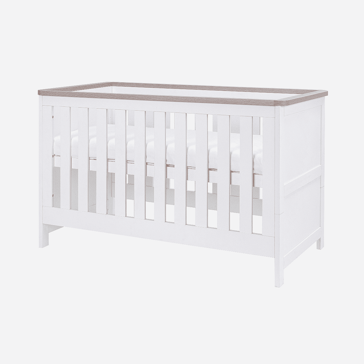 Tutti Bambini Verona Cot Bed - White/Oak - For Your Little One