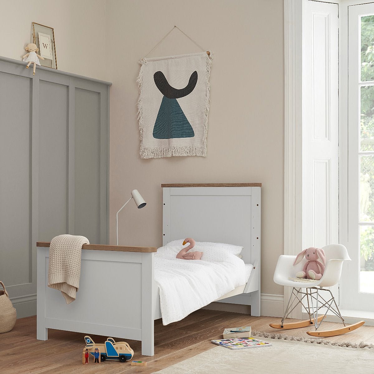 Tutti Bambini Verona Cot Bed - White/Oak - For Your Little One