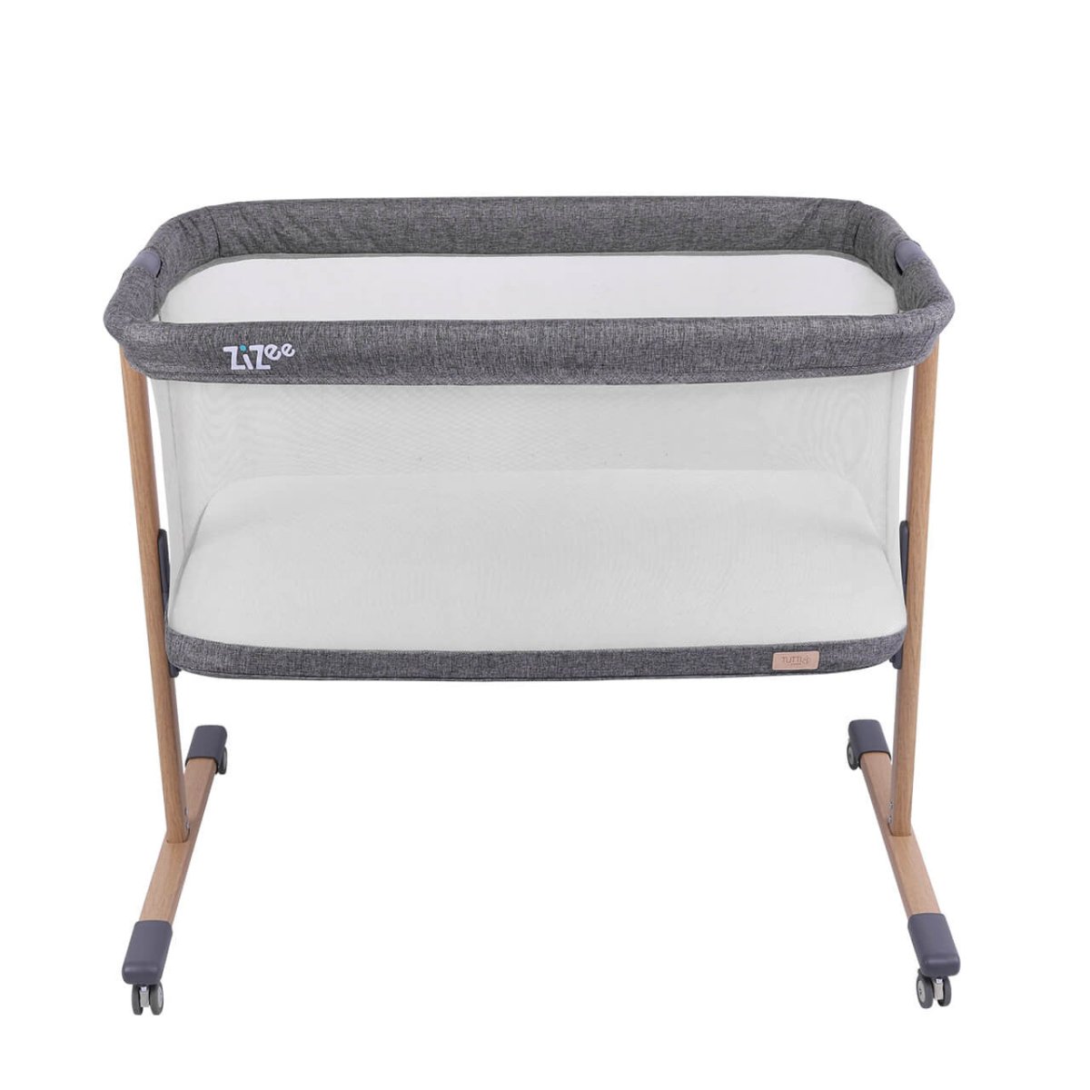 Tutti Bambini Zizee® Breathable Rocking Crib Bundle - Oak and Charcoal - For Your Little One