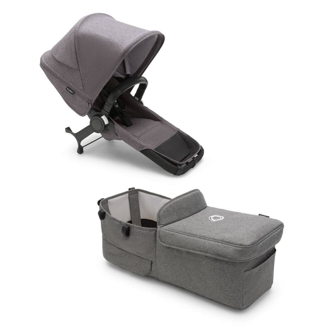 Bugaboo Donkey 5 Twin Complete Travel System + Turtle Air - Graphite/Grey Melange - For Your Little One