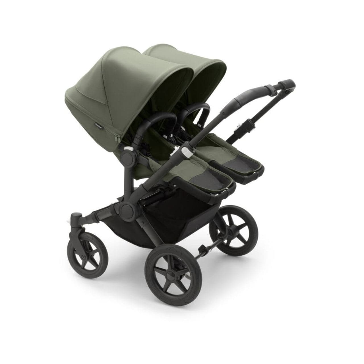 Bugaboo Donkey 5 Twin Complete Travel System + Turtle Air - Black/Forest Green - For Your Little One