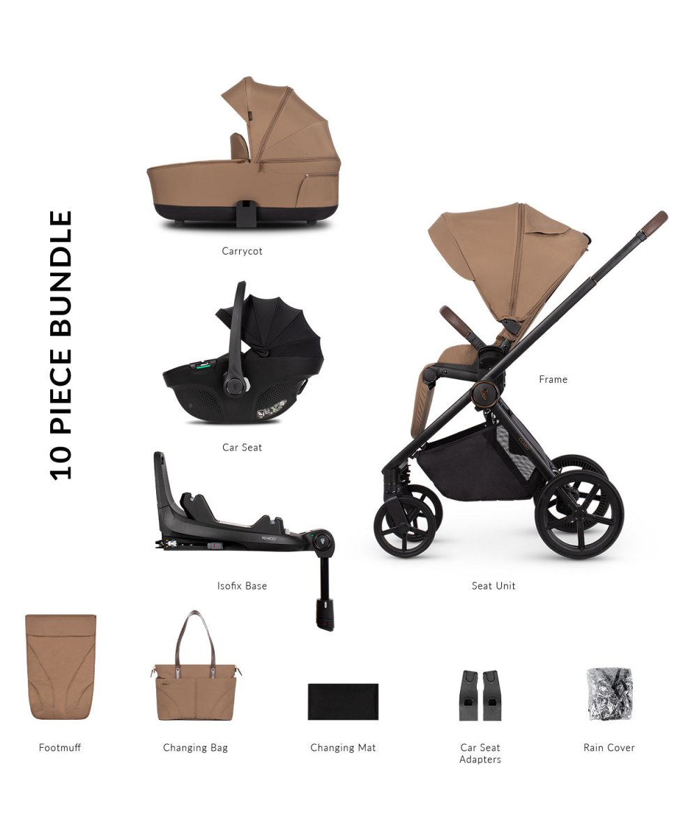 Venicci Claro 3 In 1 Travel System + Base - Caramel - For Your Little One