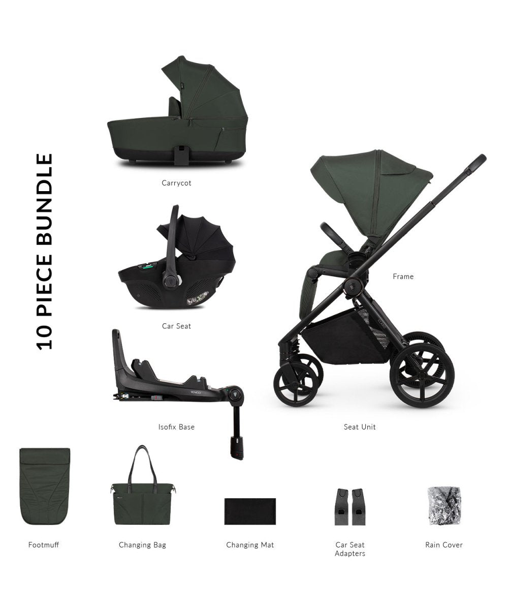 Venicci Claro 3 In 1 Travel System + Base - Forest - For Your Little One