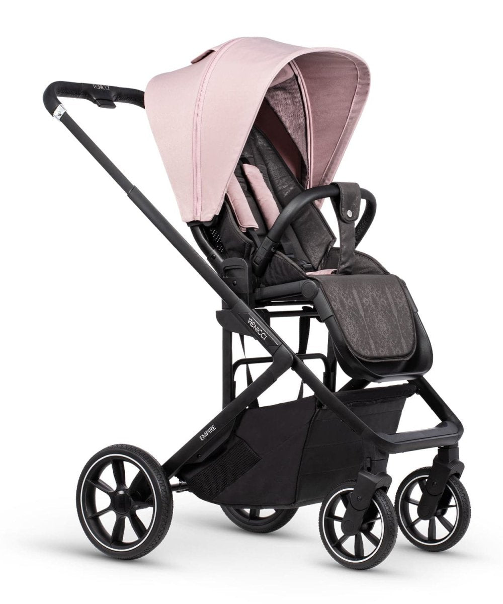 Venicci Empire Travel System 3in1 Plus Base Pushchair Bundle - Silk Pink - For Your Little One