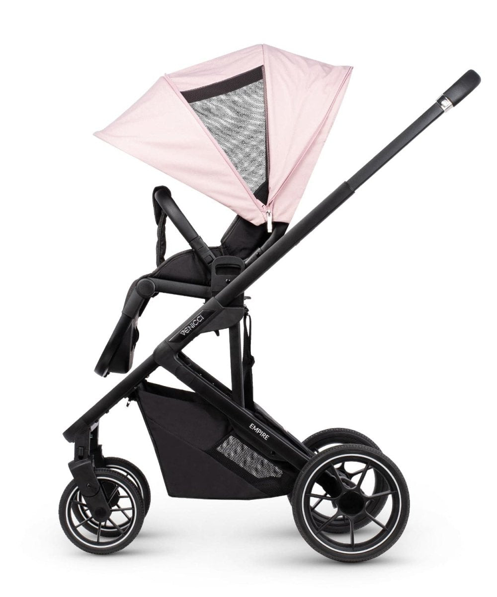 Venicci Empire Travel System 3in1 Plus Base Pushchair Bundle - Silk Pink - For Your Little One