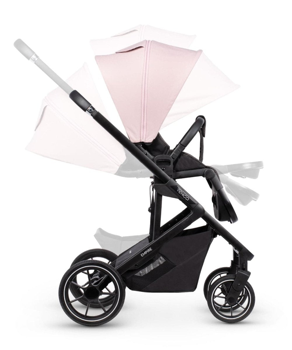 Venicci Empire Travel System 3in1 Plus Base Pushchair Bundle - Silk Pink - For Your Little One