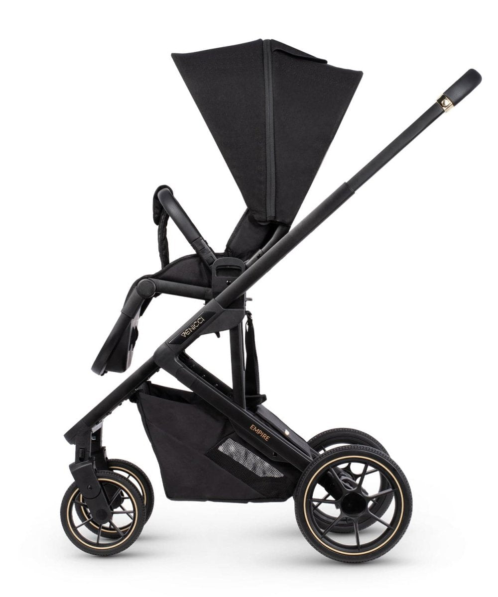 Venicci Empire Travel System 3in1 Plus Base Pushchair Bundle - Ultra Black - For Your Little One