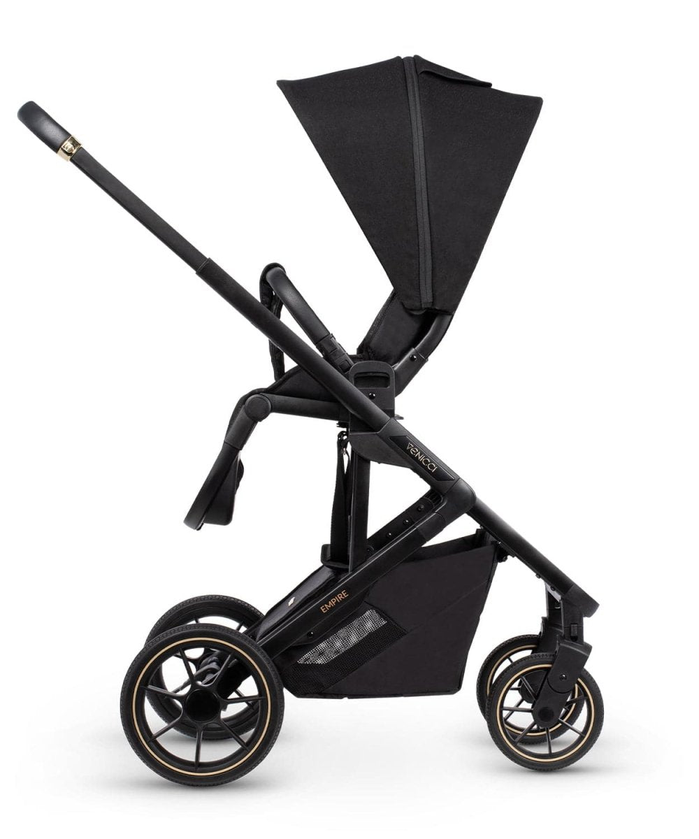 Venicci Empire Travel System 3in1 Plus Base Pushchair Bundle - Ultra Black - For Your Little One