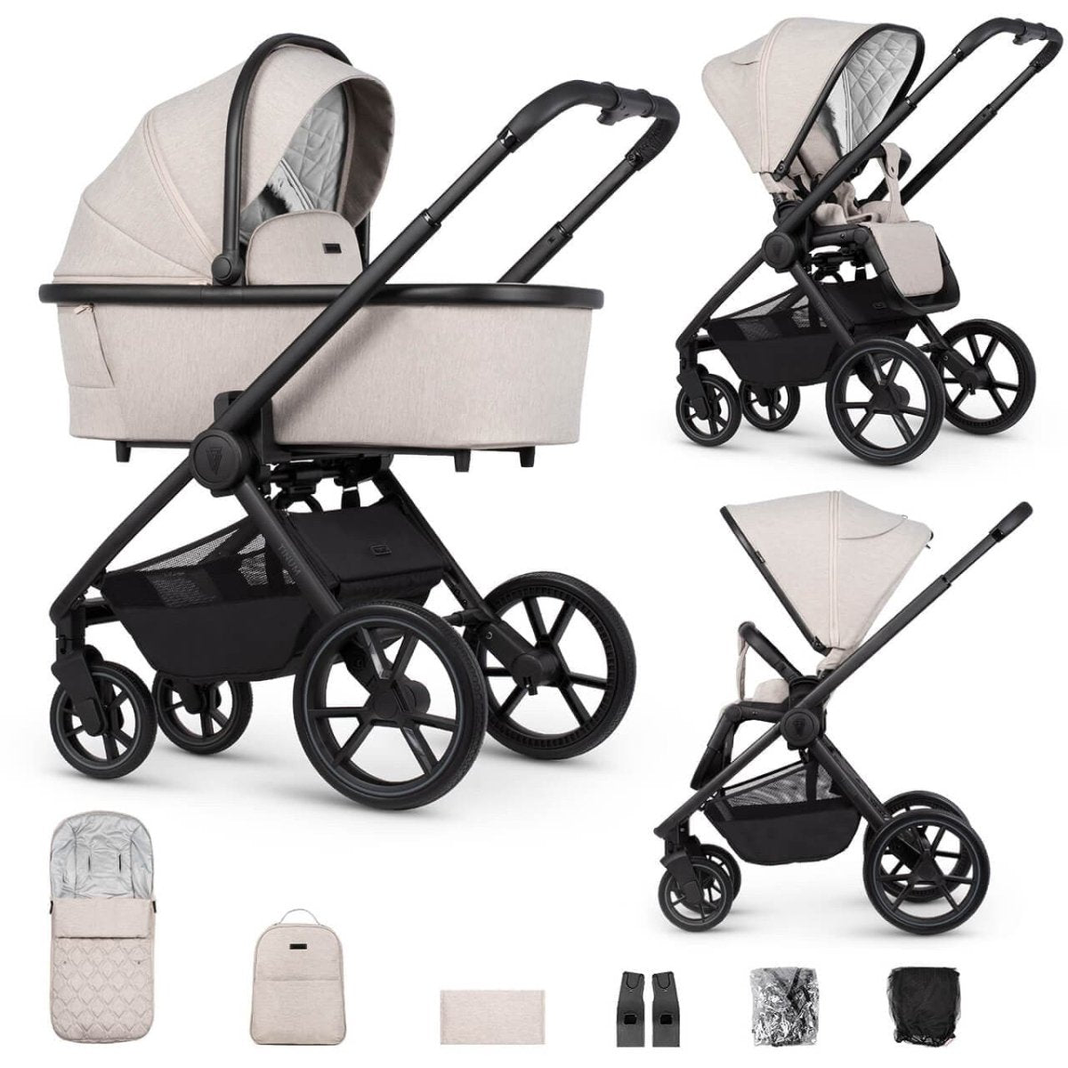 Venicci Tinum Edge 2 In 1 Pram Pushchair - Dust - For Your Little One