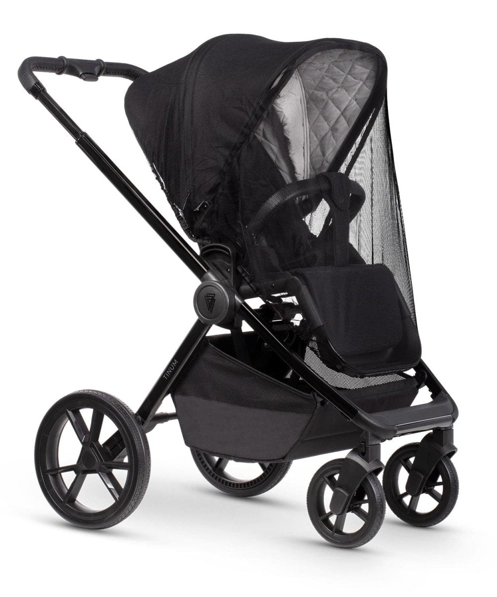 Venicci Tinum Edge 3 In 1 + Base Bundle Travel System - Raven FREE Parasol & Carrycot Elevators - For Your Little One