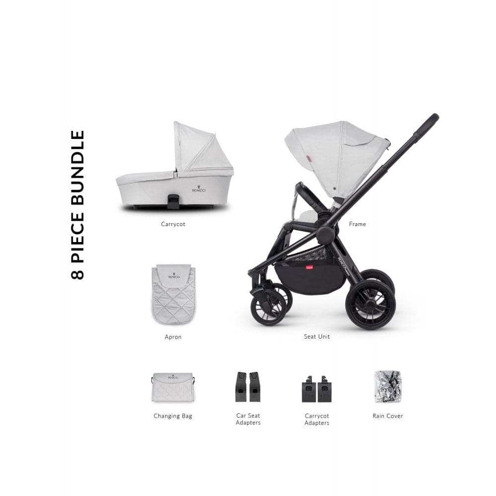 Venicci Turisso 2 In 1 Pram Pushchair - Rock Salt (Clearance) - For Your Little One