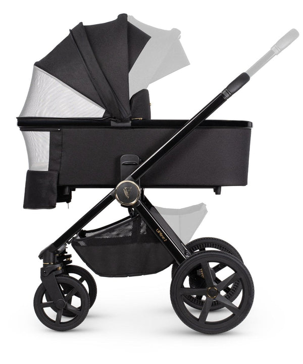 Venicci Upline 2 - 2 In 1 Pram Pushchair - All Black - For Your Little One