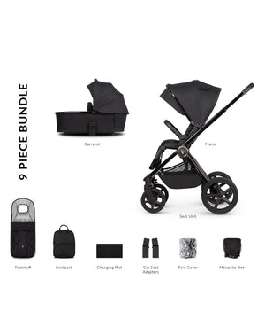 Venicci Upline 2 - 2 In 1 Pram Pushchair - All Black - For Your Little One
