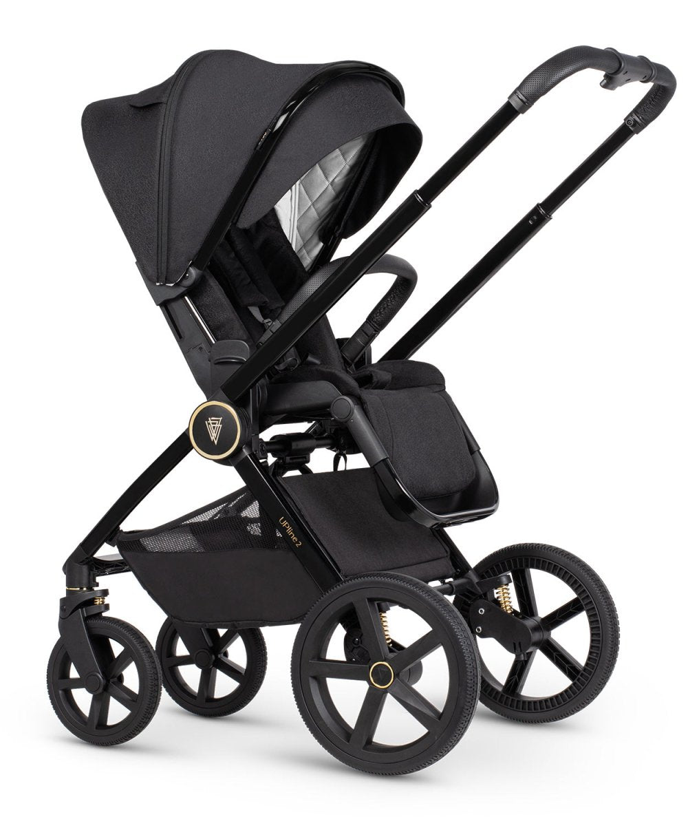 Venicci Upline 2 - 2 In 1 Pram Pushchair - All Black - For Your Little One