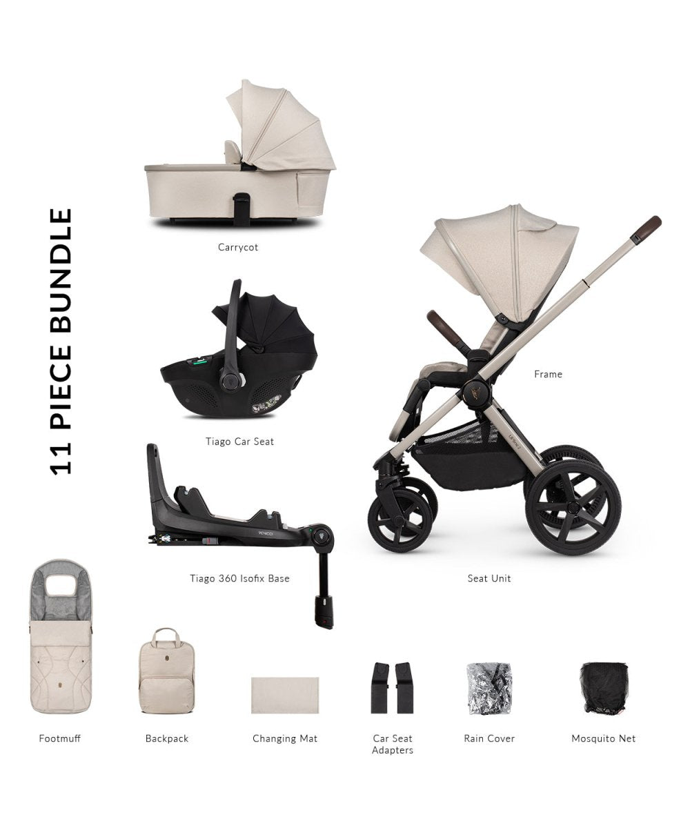 Venicci Upline 2 - 3 In 1 Travel System And Base - Stone Beige - For Your Little One