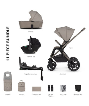Venicci Upline 2 - 3 In 1 Travel System And Base - Taupe - For Your Little One