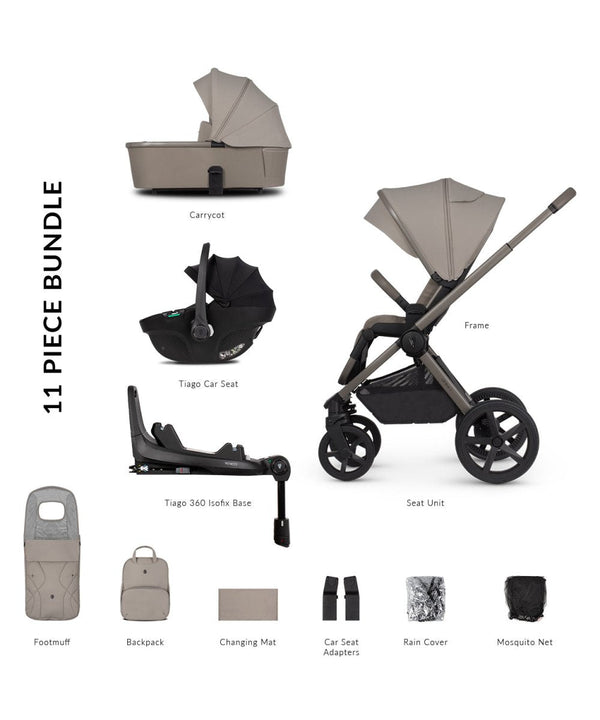 Venicci Upline 2 - 3 In 1 Travel System And Base - Taupe - For Your Little One