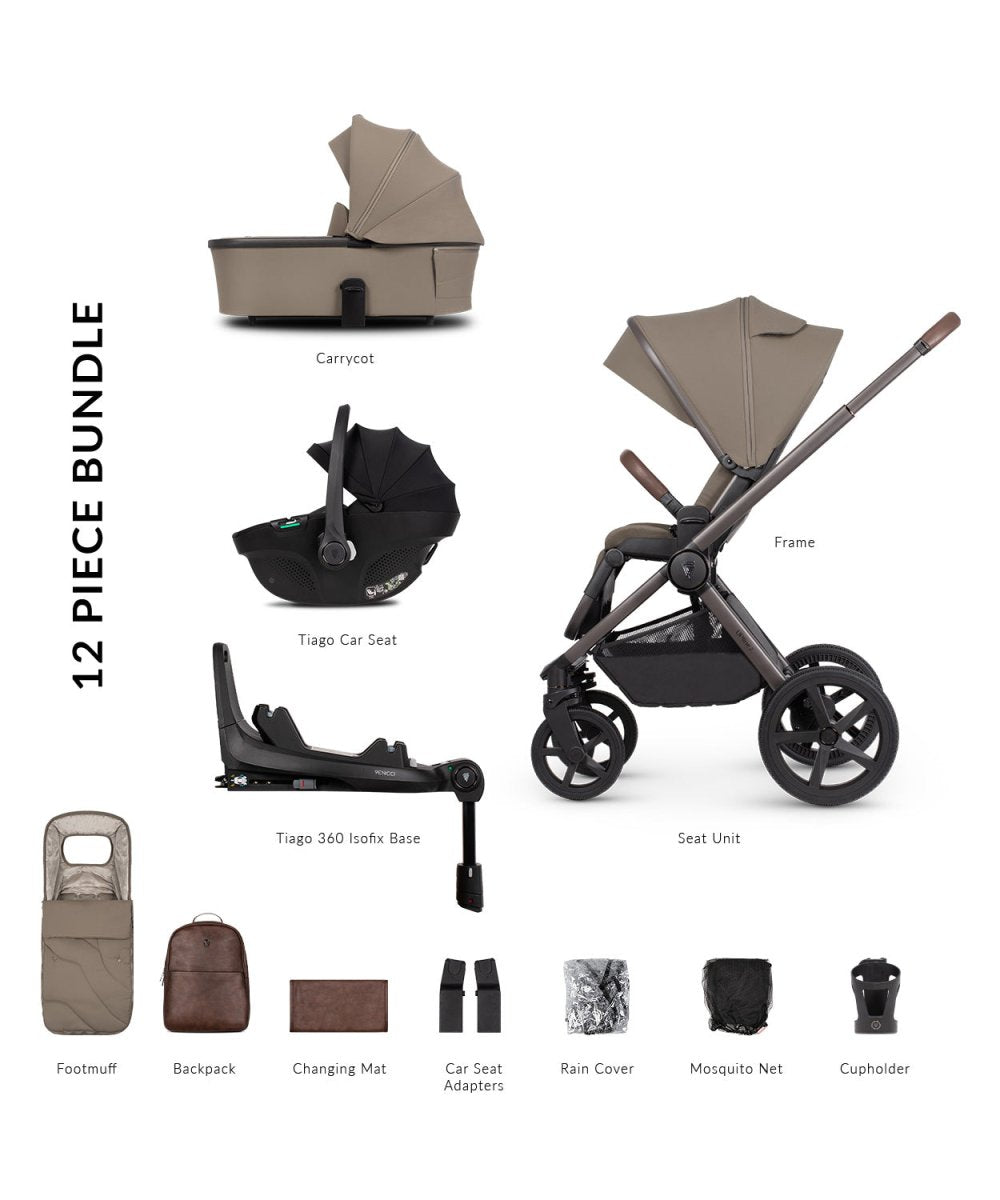 Venicci Upline 2 SE - 3 In 1 Travel System And Base - Powder - For Your Little One