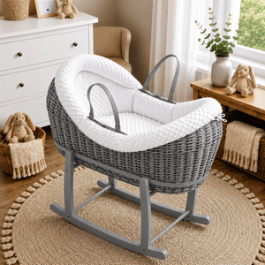 Wicker Deluxe Pod Baby Moses Basket With Stand - For Your Little One