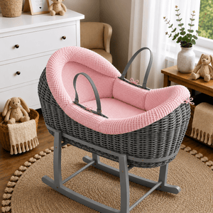 Wicker Deluxe Pod Baby Moses Basket With Stand - For Your Little One