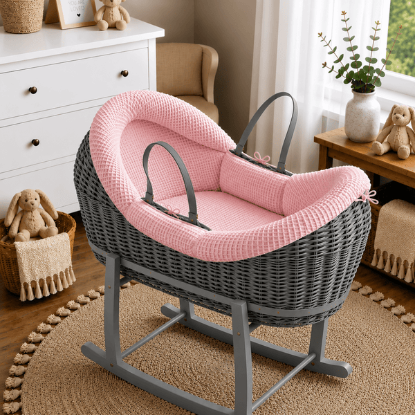 Wicker Deluxe Pod Baby Moses Basket With Stand - For Your Little One