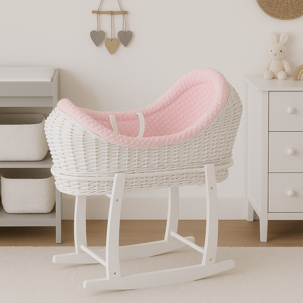 Wicker Deluxe Pod Baby Moses Basket With Stand - For Your Little One