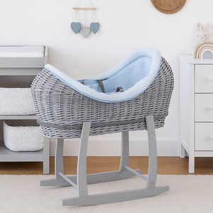Wicker Deluxe Pod Baby Moses Basket With Stand - For Your Little One