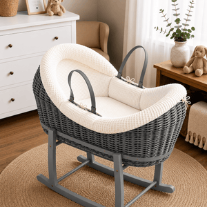 Wicker Deluxe Pod Baby Moses Basket With Stand - For Your Little One