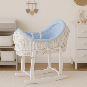 Wicker Deluxe Pod Baby Moses Basket With Stand - For Your Little One