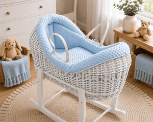 Wicker Deluxe Pod Baby Moses Basket With Stand - For Your Little One