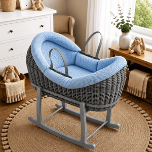 Wicker Deluxe Pod Baby Moses Basket With Stand - For Your Little One