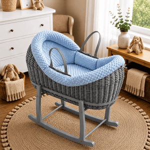 Wicker Deluxe Pod Baby Moses Basket With Stand - For Your Little One