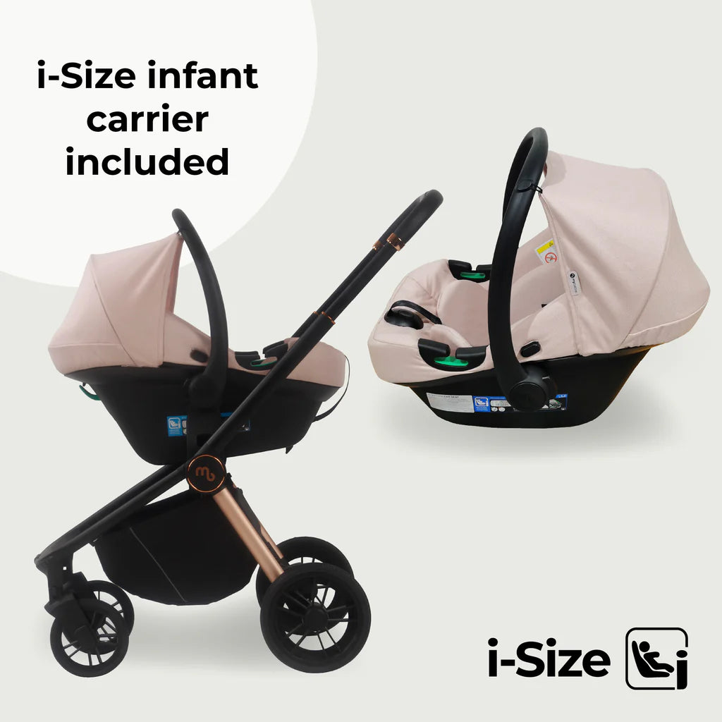My Babiie MB450i 3-in-1 Travel System with i-Size Car Seat - Pastel Pink -  | For Your Little One