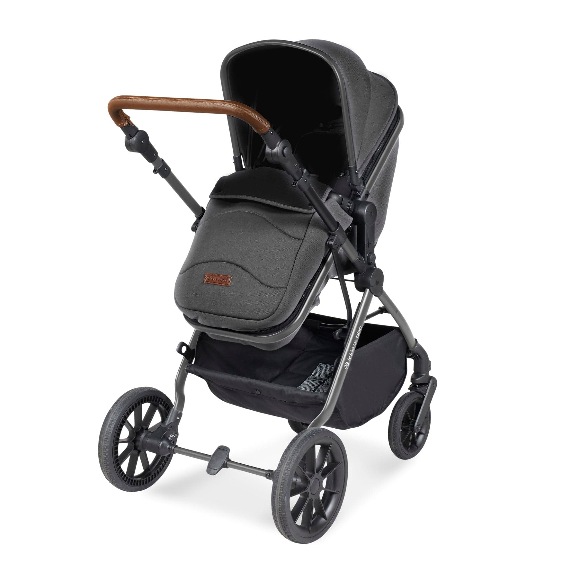 Ickle Bubba Cosmo I-Size Travel System With Stratus Car Seat & Isofix Base - Graphite Grey -  | For Your Little One