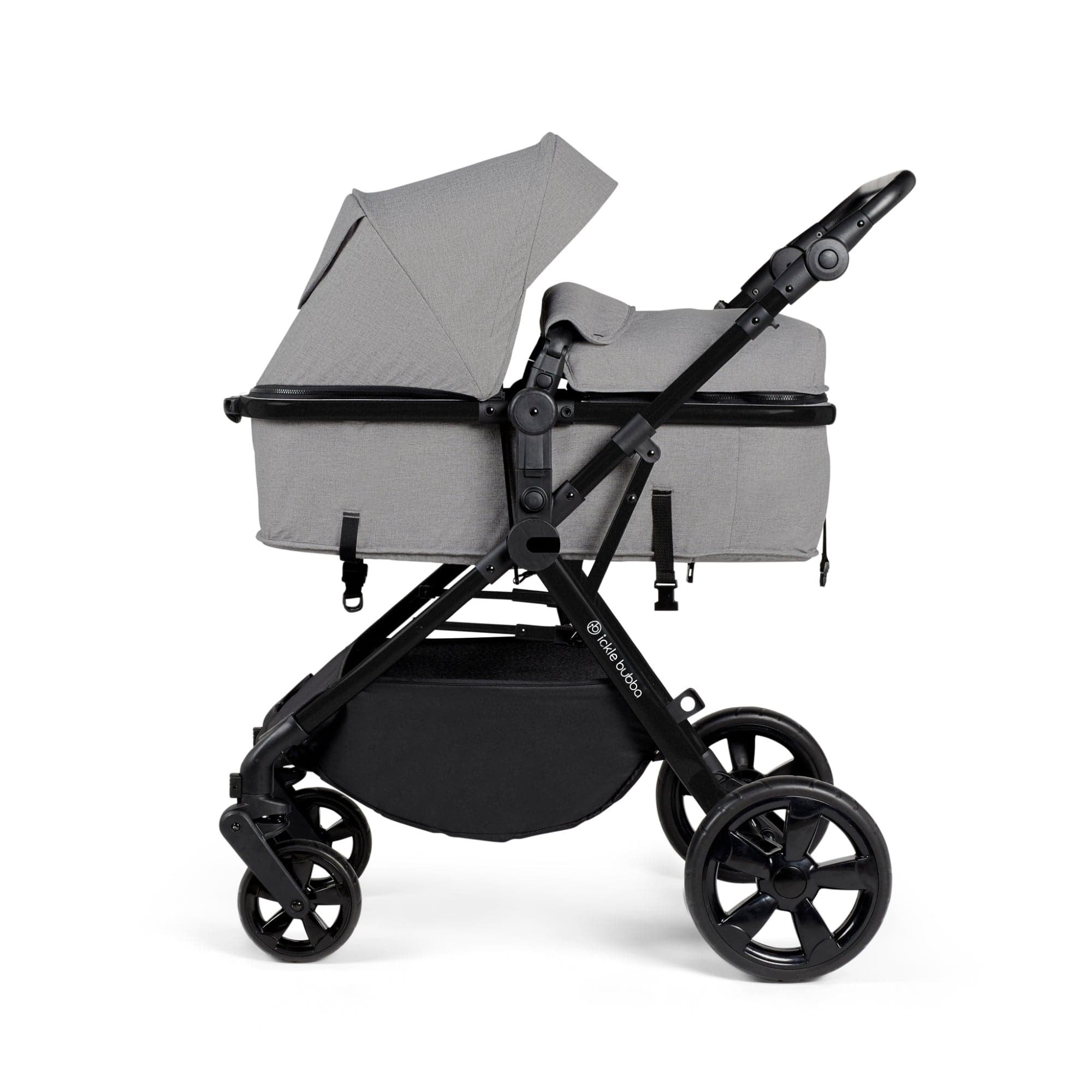 Ickle Bubba Comet I-Size Travel System With Stratus Car Seat & Isofix Base- Space Grey -  | For Your Little One