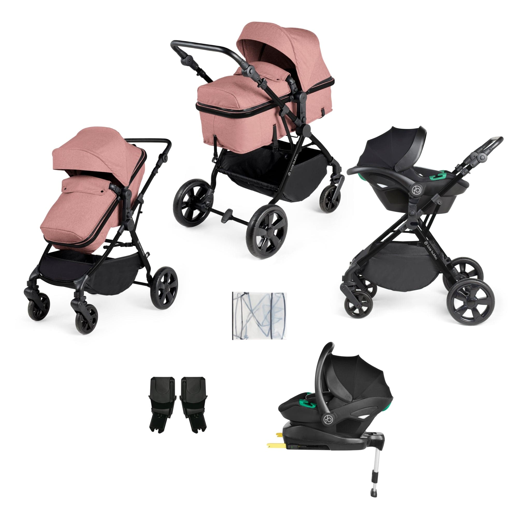 Stomp Luxe Pushchair, Galaxy Car Seat & ISOFIX Base