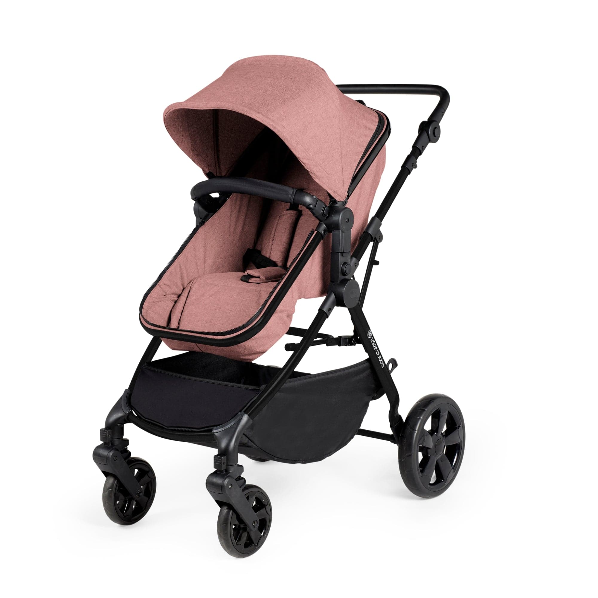 Ickle Bubba Comet I-Size Travel System With Stratus Car Seat & Isofix Base- Dusky Pink -  | For Your Little One
