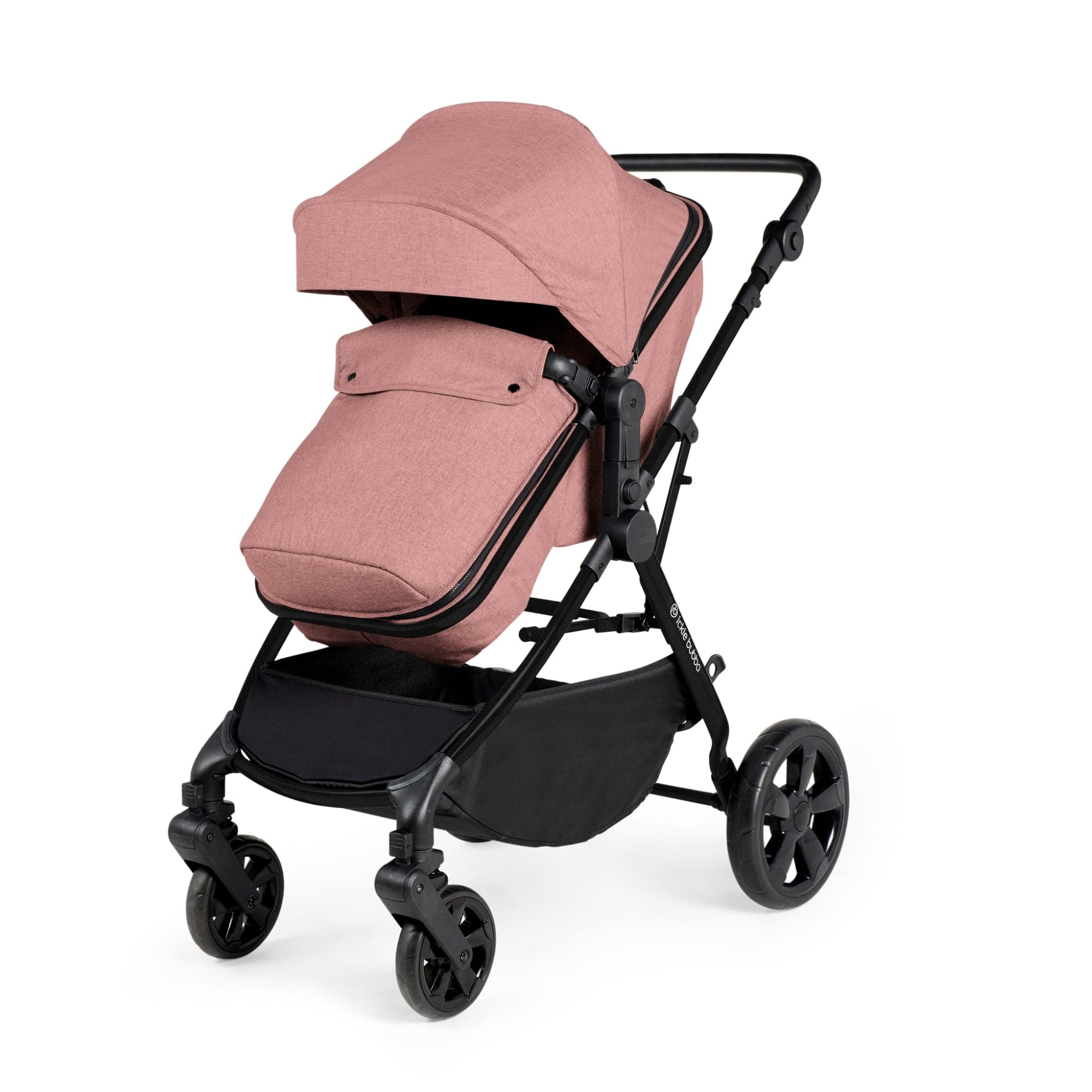 Ickle Bubba Comet I-Size Travel System With Stratus Car Seat & Isofix Base- Dusky Pink -  | For Your Little One