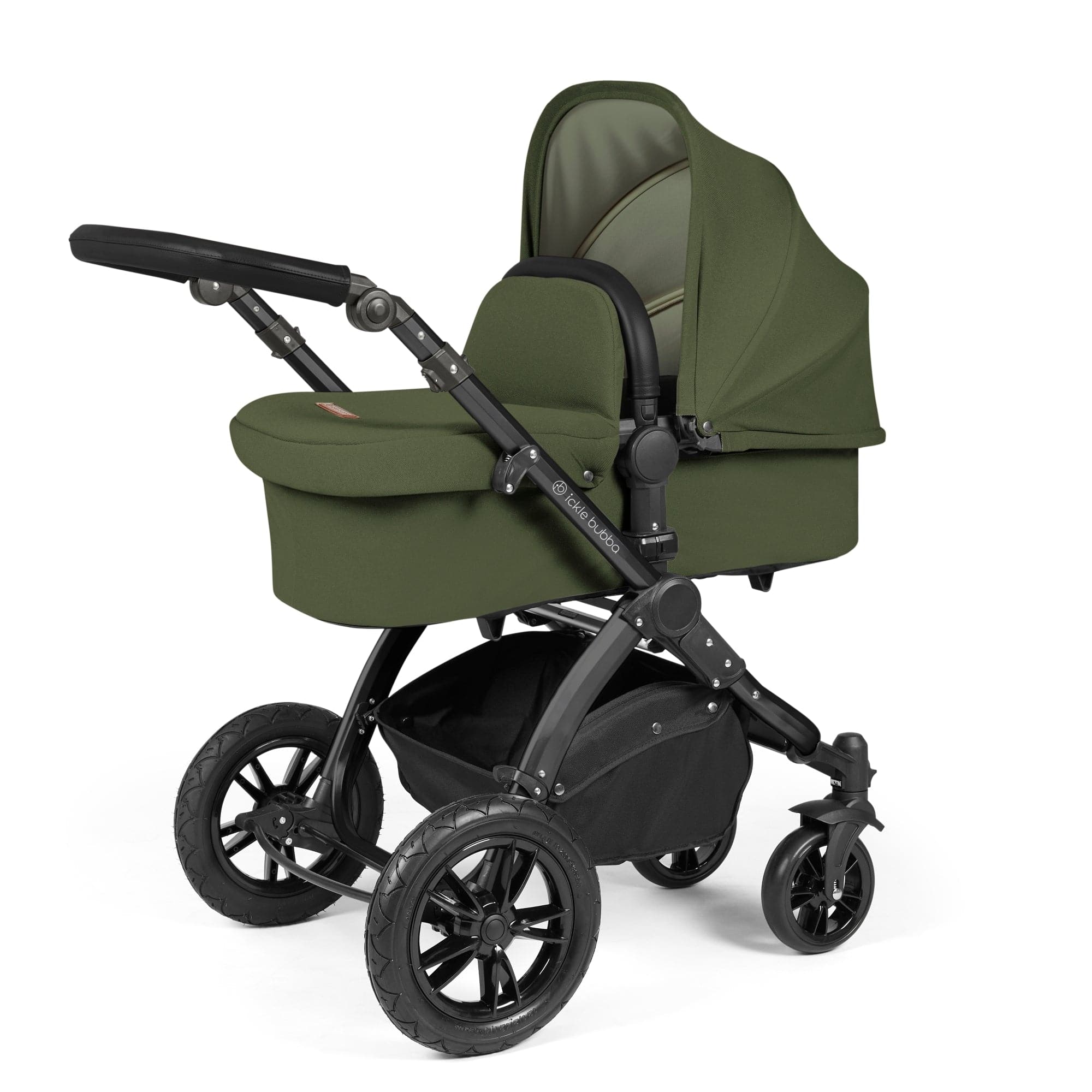 Ickle Bubba Stomp Luxe 3-in-1 I-Size Travel System - Black / Woodland / Black   