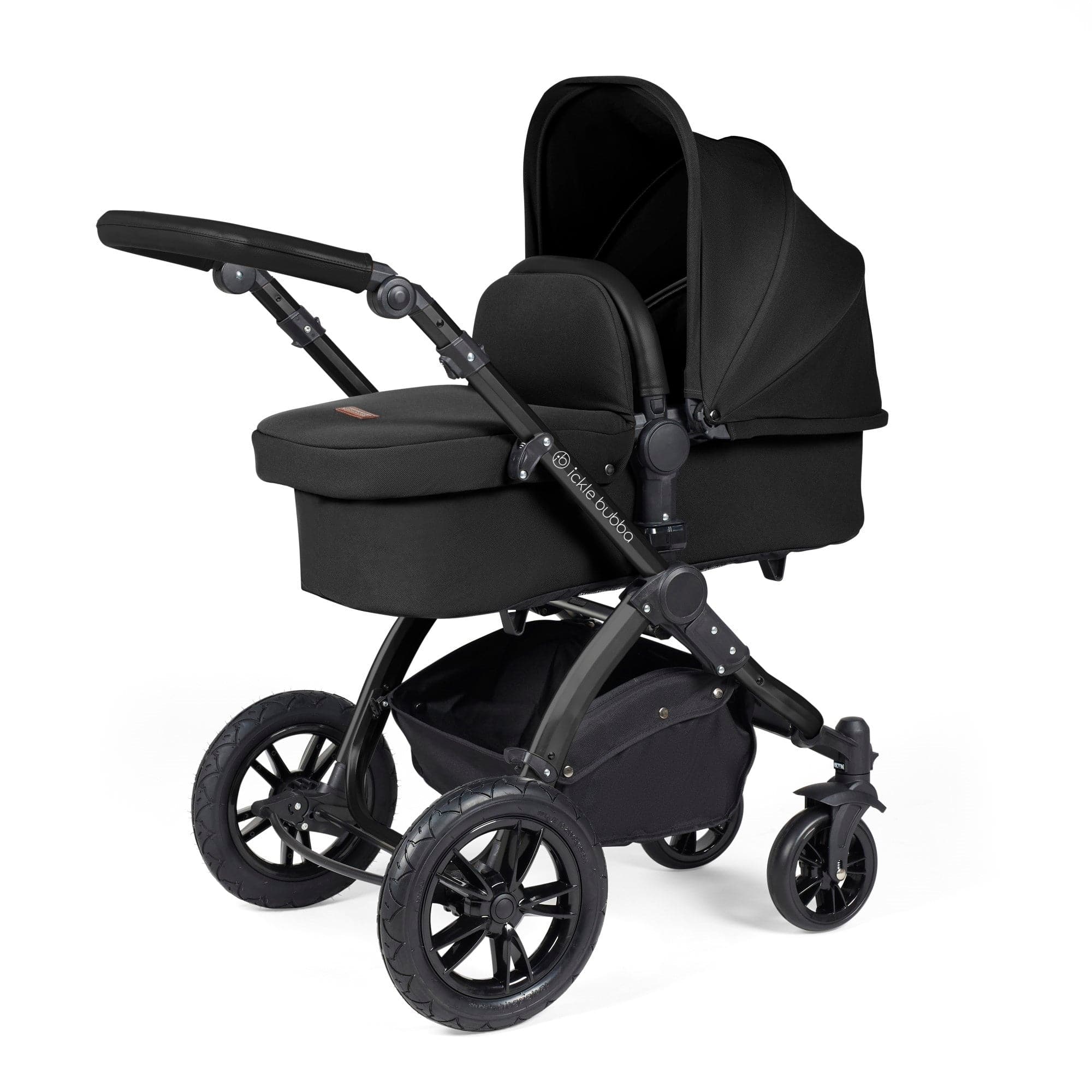 Ickle Bubba Stomp Luxe All-In-One I-Size Travel System - Black / Midnight / Black -  | For Your Little One