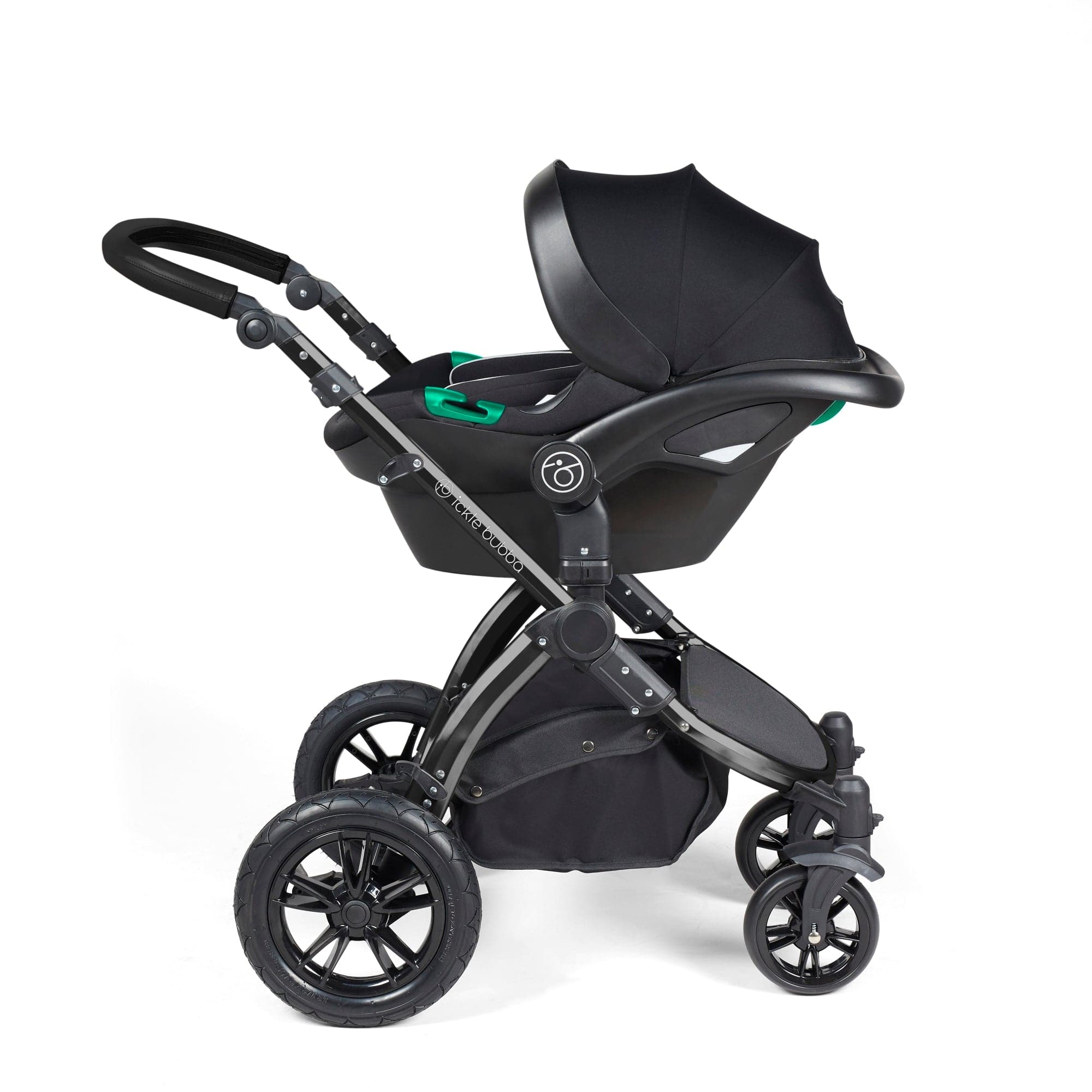 Ickle Bubba Stomp Luxe All-In-One I-Size Travel System With Isofix Base - Black / Desert / Black -  | For Your Little One