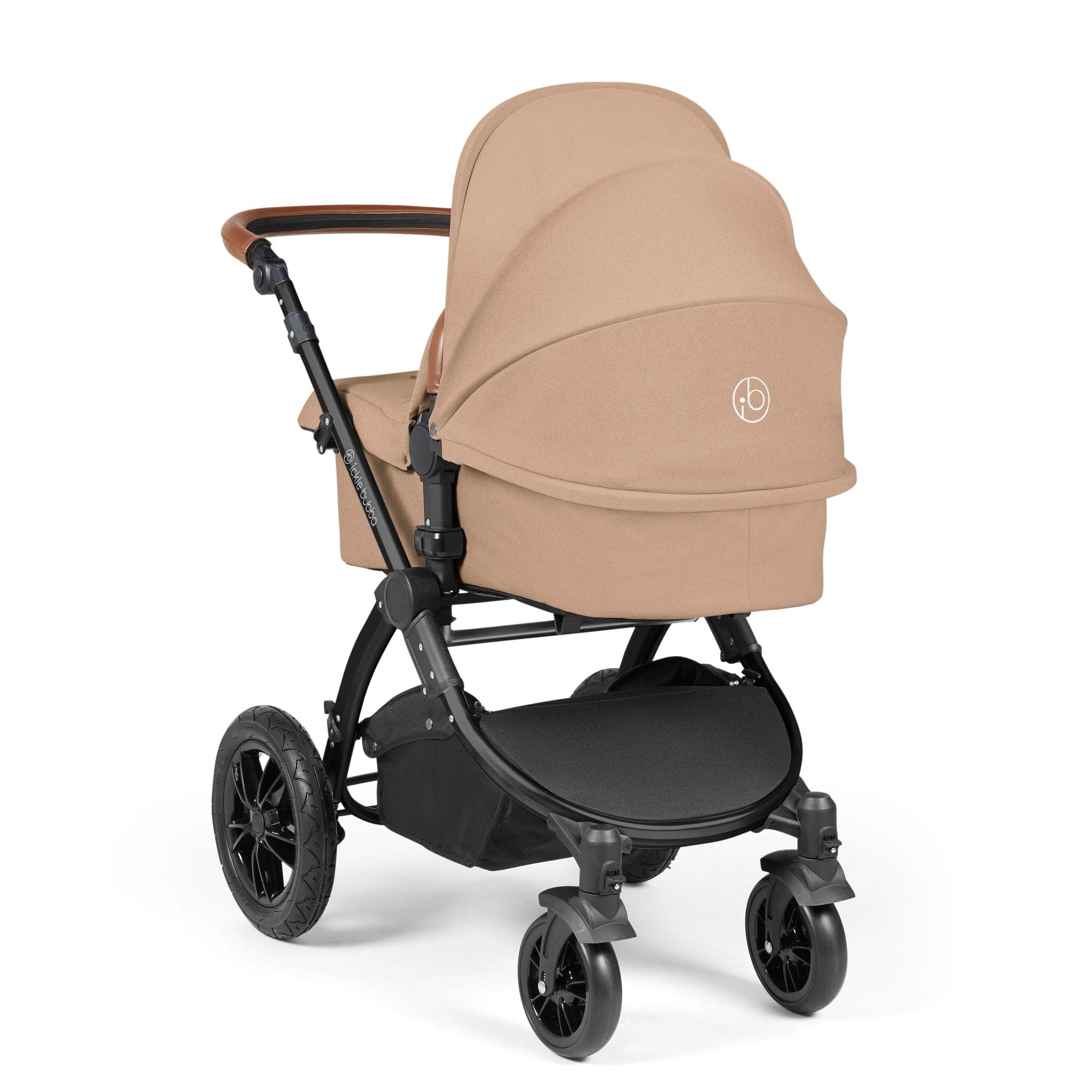 Ickle Bubba Stomp Luxe All-in-One I-Size Travel System With Isofix Base - Black / Desert / Tan -  | For Your Little One