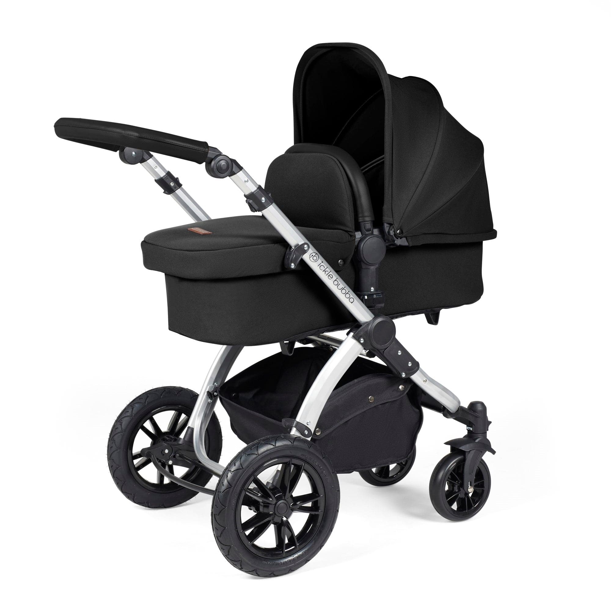 Ickle Bubba Stomp Luxe All-In-One I-Size Travel System - Silver / Midnight / Black - For Your Little One