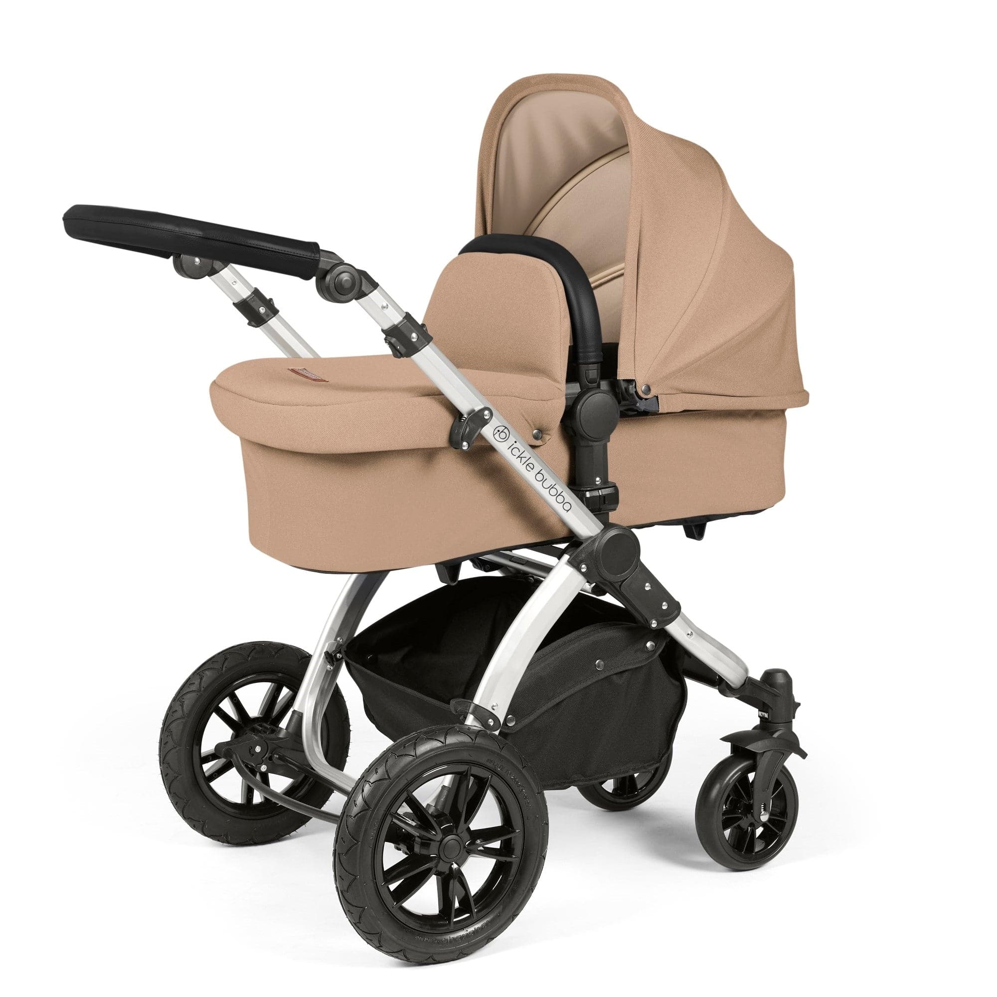 Ickle Bubba Stomp Luxe All-In-One I-Size Travel System With Isofix Base - Silver / Desert / Black - For Your Little One