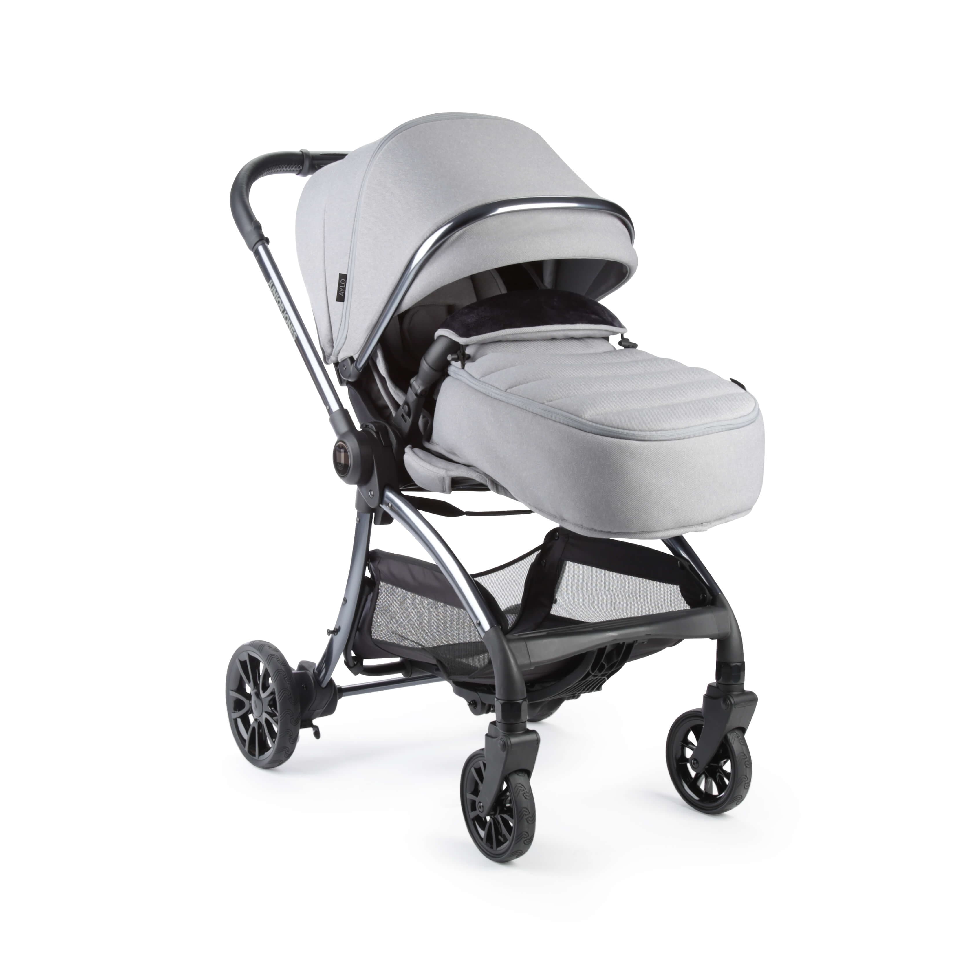 Junior Jones Aylo Pebble Grey 11pc Travel System inc Doona Flame Red Car Seat -  | For Your Little One