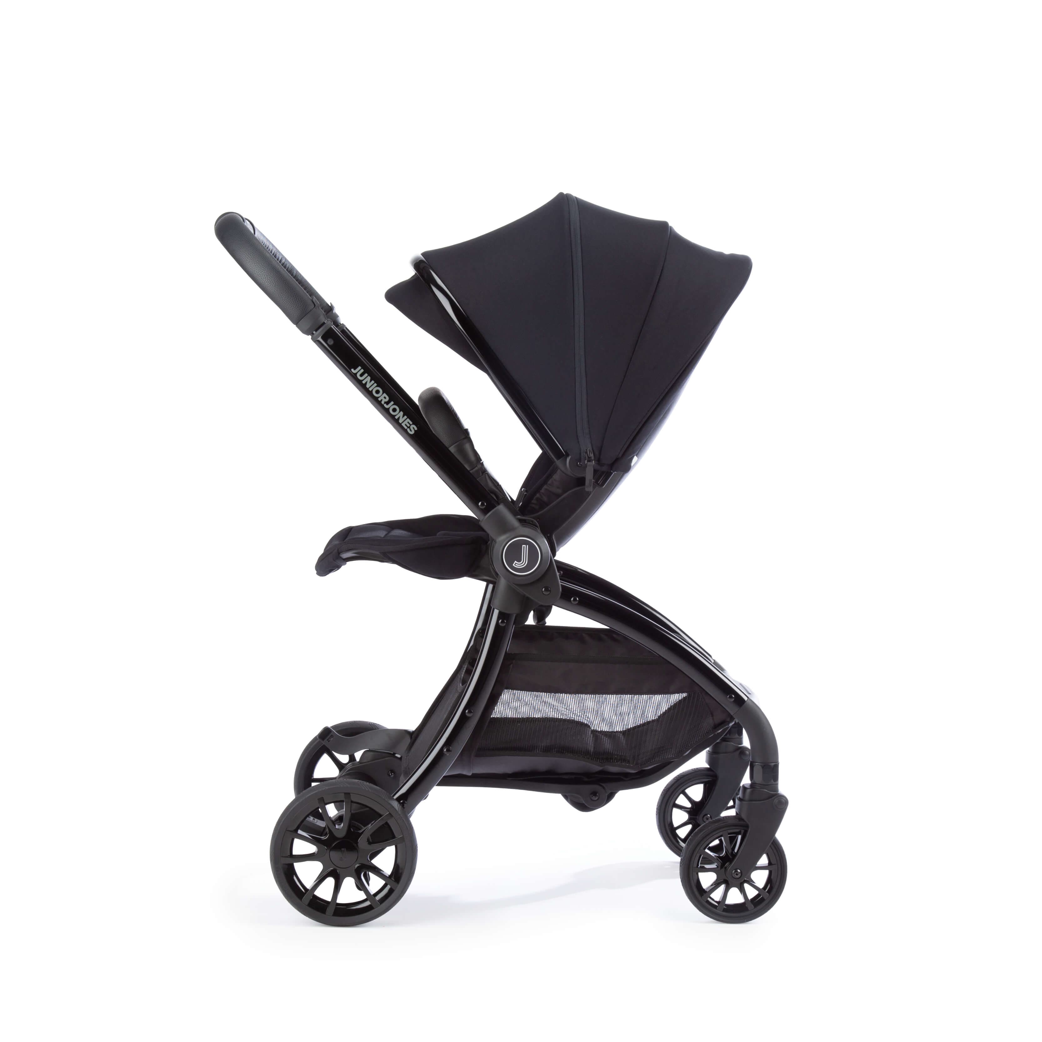 Junior Jones Aylo Rich Black 6pc Travel System inc Doona Blush Pink Car Seat - For Your Little One