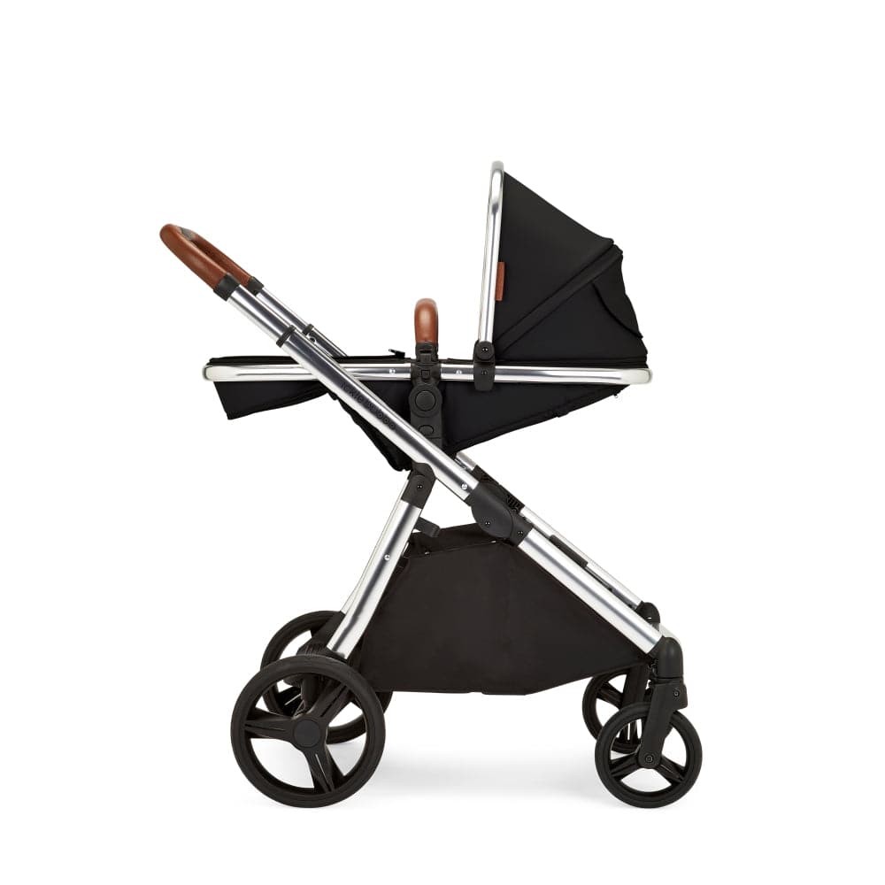 Ickle Bubba Eclipse 2 In 1 Carrycot & Pushchair - Chrome / Jet Black / Tan -  | For Your Little One