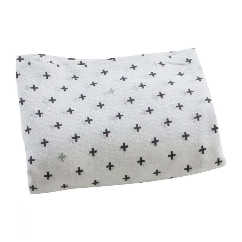 Printed Muslin Squares 100% Cotton 80x80cm - 8 / Crosses | For Your Little One